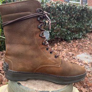 Tod's high-ankle brown leather lace-up desert boots